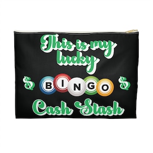 This is my Lucky Bingo Cash Stash- Pouch for your Bingo Winnings or where you save up your dough for your next Bingo trip. Bingo Bag.