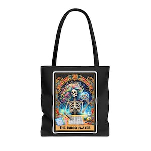 De Bingo Player Tarot Card Design Tote Bag- Mooie Full Color Tarot Card met Bingo Player Bag, GRATIS VERZENDING