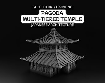 Pagoda Tempio a più livelli STL: Architettura giapponese stampabile in 3D