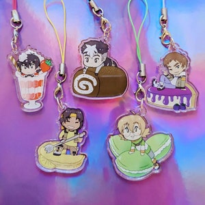 Voltron Dessert Acrylic Charms - Shiro, Keith, Lance, Pidge, Hunk
