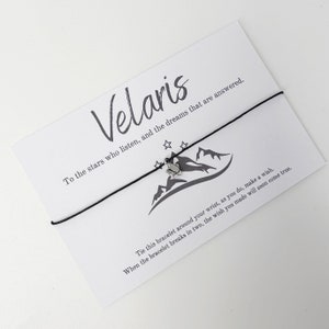 ACOTAR Wish Bracelet – Velaris Inspired | “To the Stars Who Listen” Star Charm | Bookish Gift for Fantasy Lovers