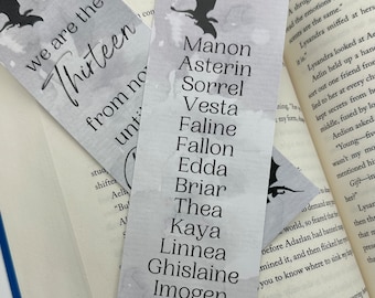 Throne of Glass “We Are the Thirteen” Double Sided Bookmark | TOG Manon & The Thirteen