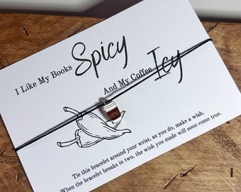Spicy Icy Coffee Wish Bracelet - Book Lover Gift