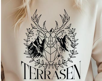 Throne Of Glass Jumper - Sand | Terrasen Sweatshirt | Home Of The Stag