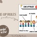 Line-up Rules Poster: Daycare & Preschool Classroom Decor (digital ...