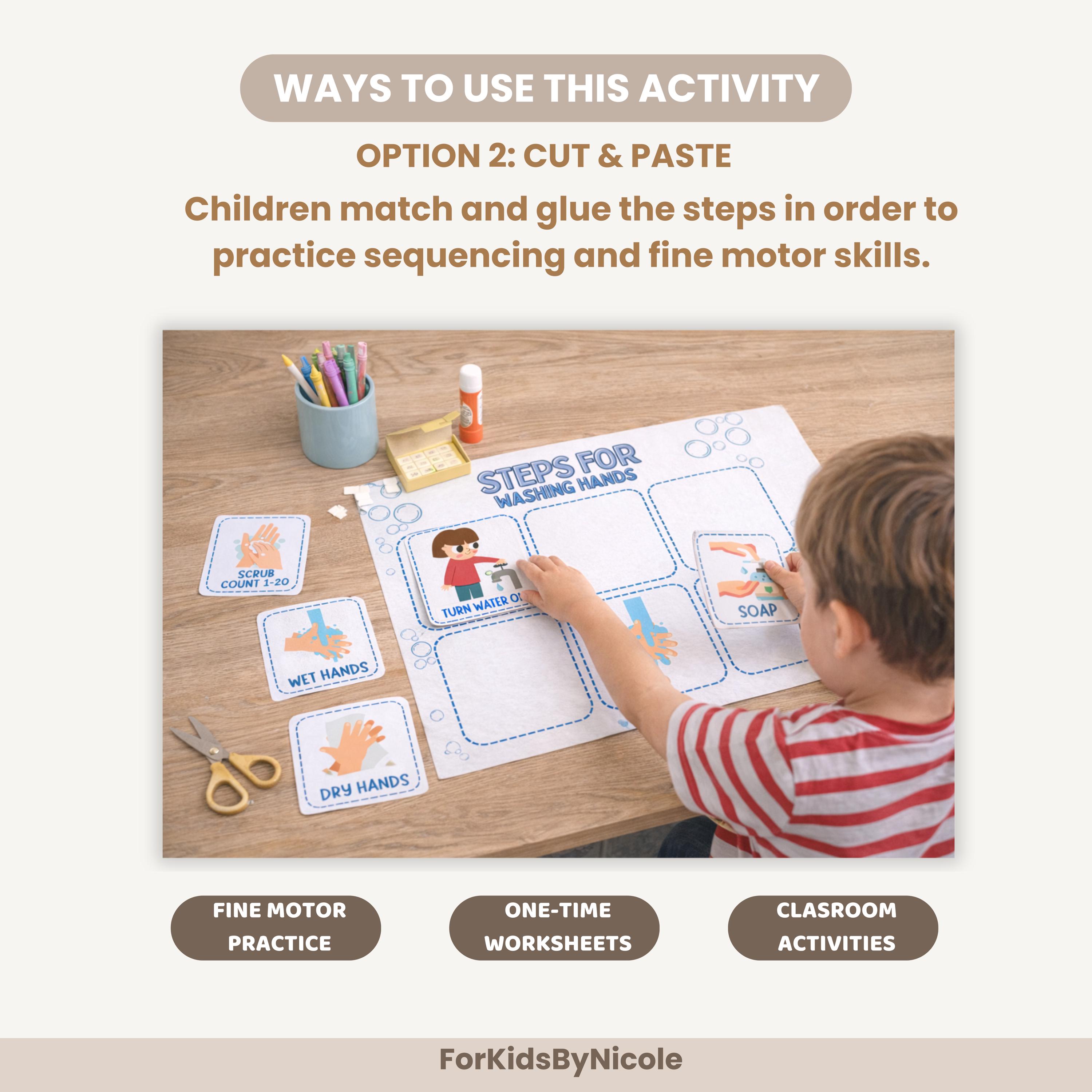 Hand Washing Steps Activity and Poster for Kids | Daycare & Preschool ...