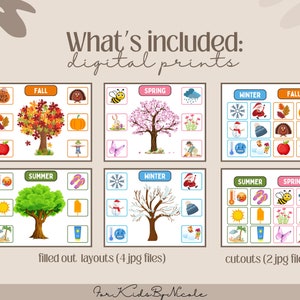 Seasons of the Year Matching, Matching Seasons Activity, Matching ...