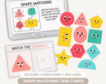 Atividade de Correspondência de Formas: Caixa de Tarefas para Educação Infantil (Download Digital)