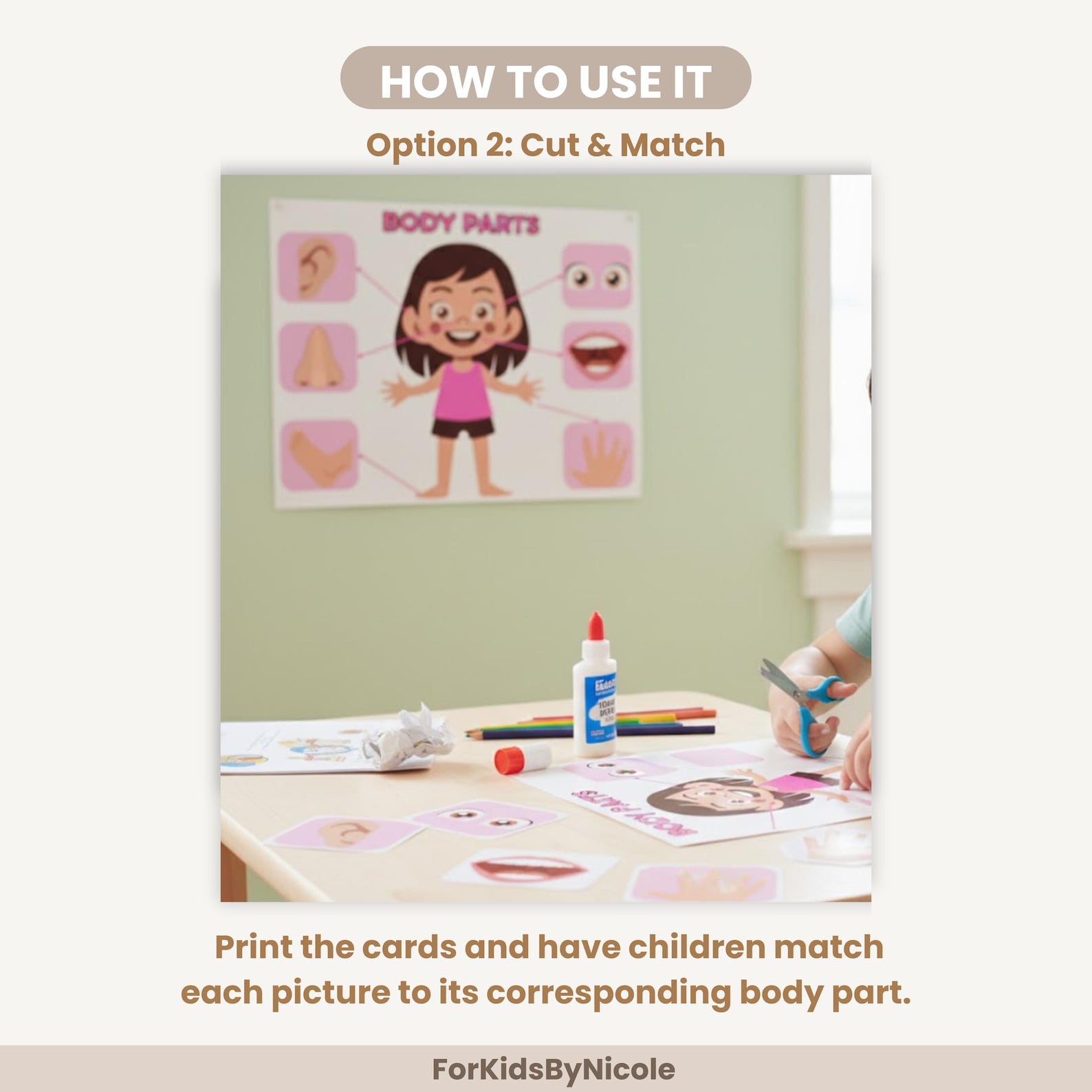 Body Parts Matching Activity for Toddlers (digital Download) - Etsy