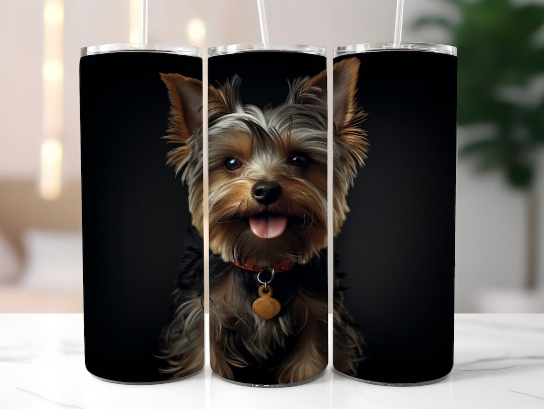 Adorable Yorkie Sublimation Tumbler Designs for 20 Oz Skinny Etsy