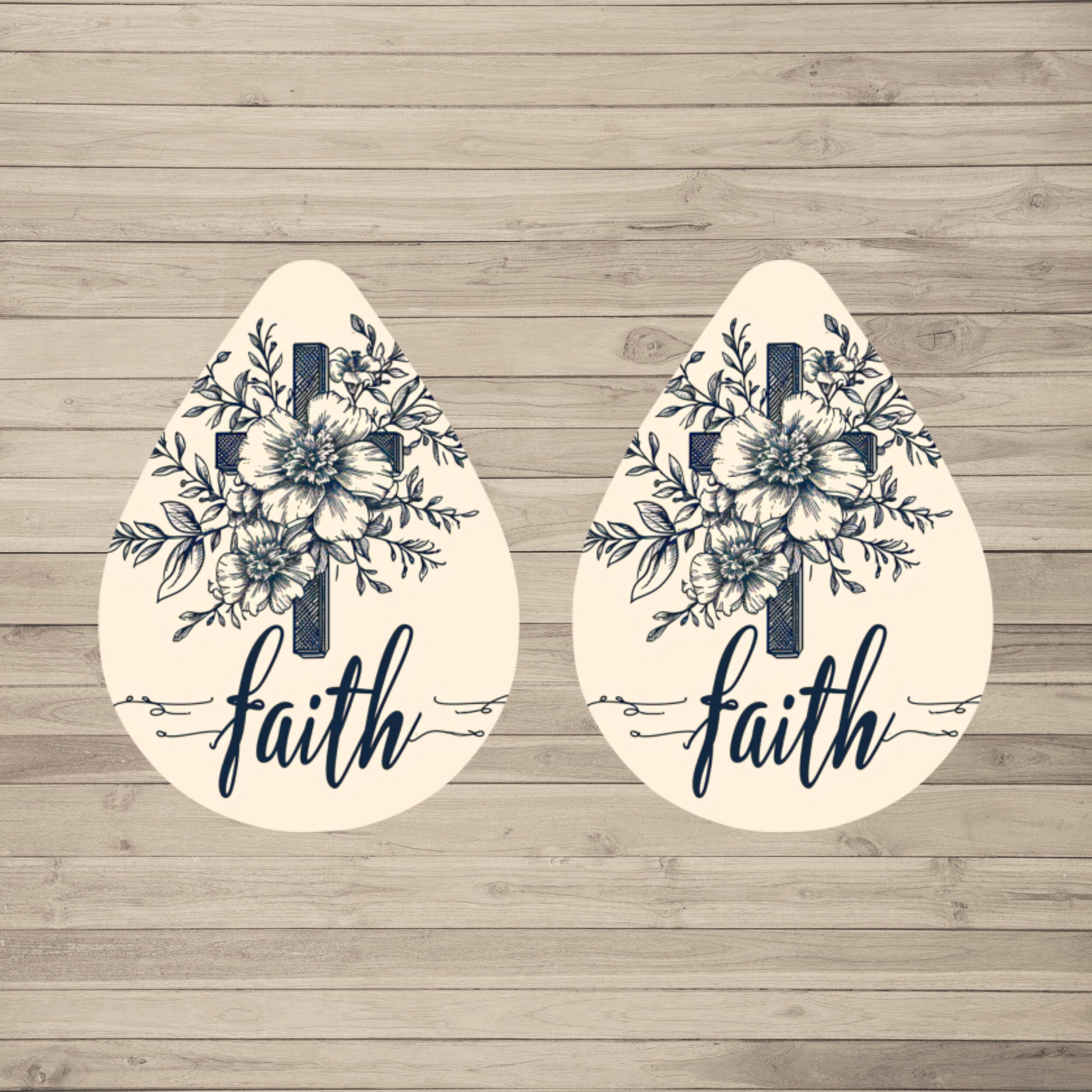 Christian Cross Earrings Sublimation Designs for Commercial Use and Digital Downloads, Earring