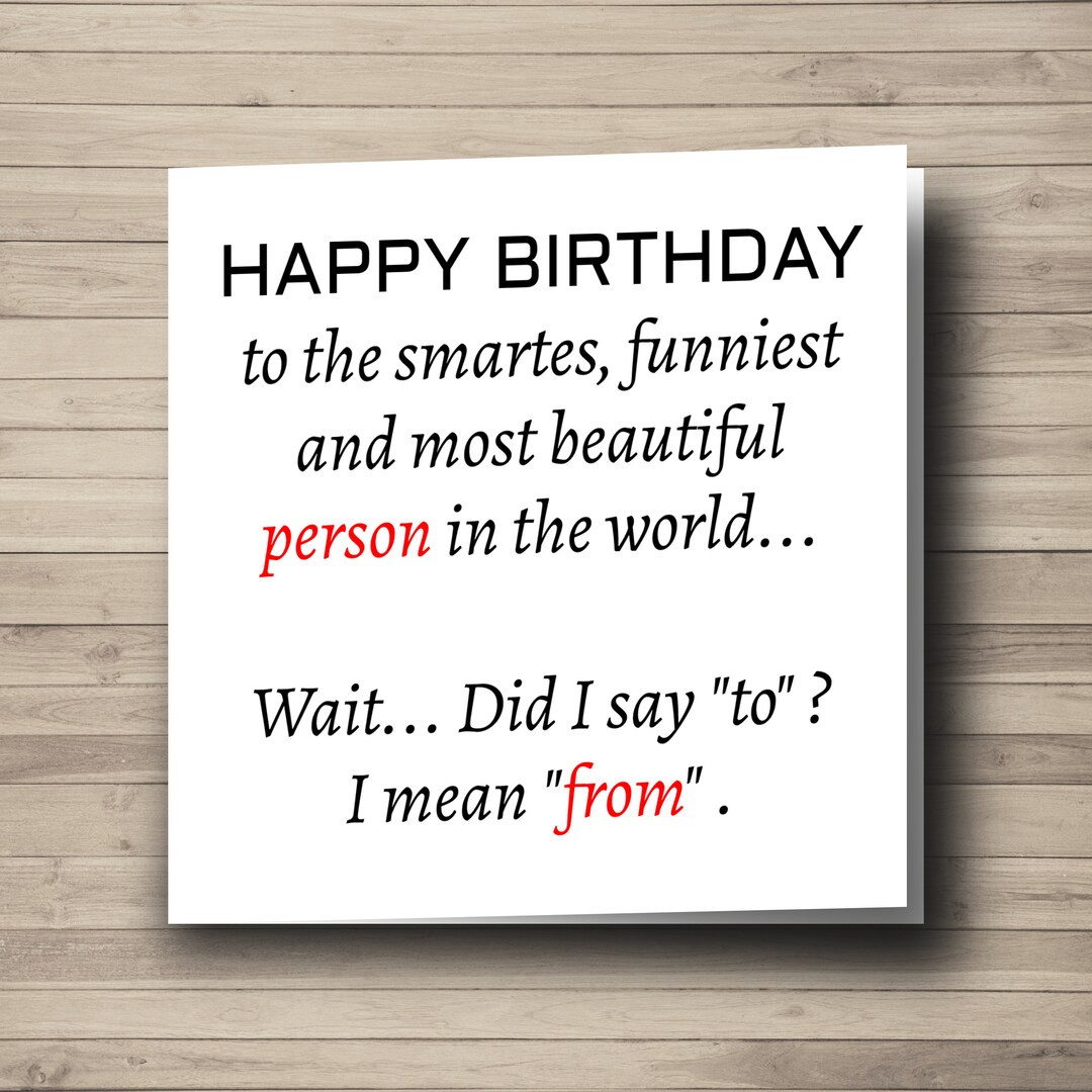 Funny Gift Card Digital Download Printable Birthday Card Etsy