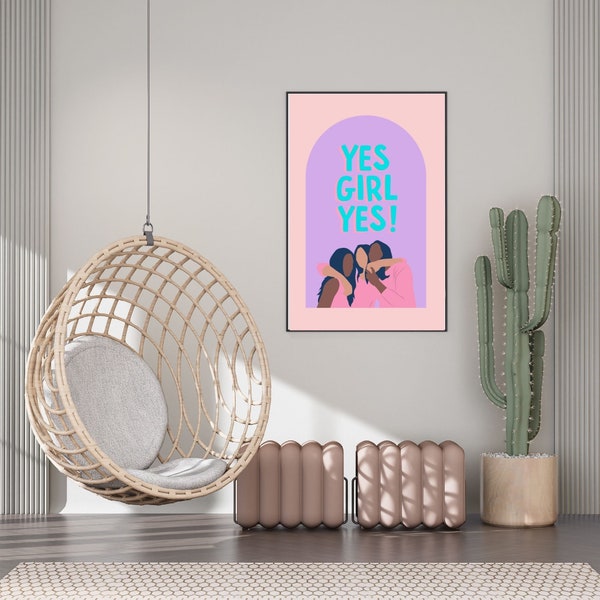 Girl Power Poster, druckbar, Positive Affirmation Zeichen, Powerful Girl, Positive Nachricht Zeichen, Sofortiger DIGITALER Download