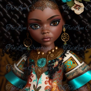 Beautiful Black AI Doll - Digital