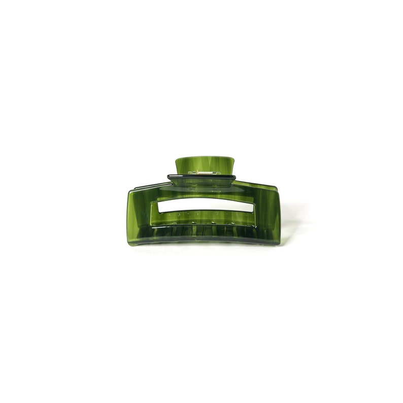 Große Jade Grüne Rechteck Haarkralle Kostenlose schnelle Lieferung Handgefertigt aus umweltfreundlichen Materialien Super Hohe Qualität Bild 2