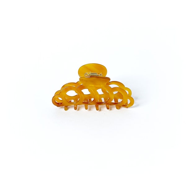 Amber Hair Claw | Amber hair grip | Good for all hair types | Handmade from eco friendly Cellulose acetate