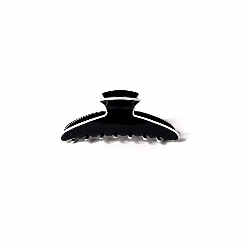 Elegant Black Hair Claw in a Unique Style Free Fast Delivery Handmade from eco-friendly materials Super High Quality image 2