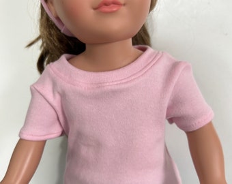 Pink T-shirt for 18 inch doll
