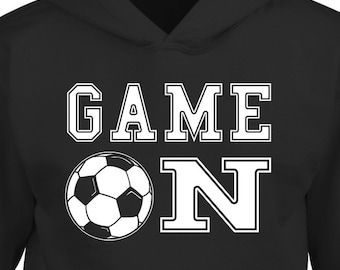 Game On Soccer Boys Girls Kids Hoodie