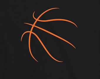 Camiseta con silueta de baloncesto y gráfico de contorno para hombre