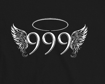 Angel Wings Number 999 Outline Men's T-Shirt