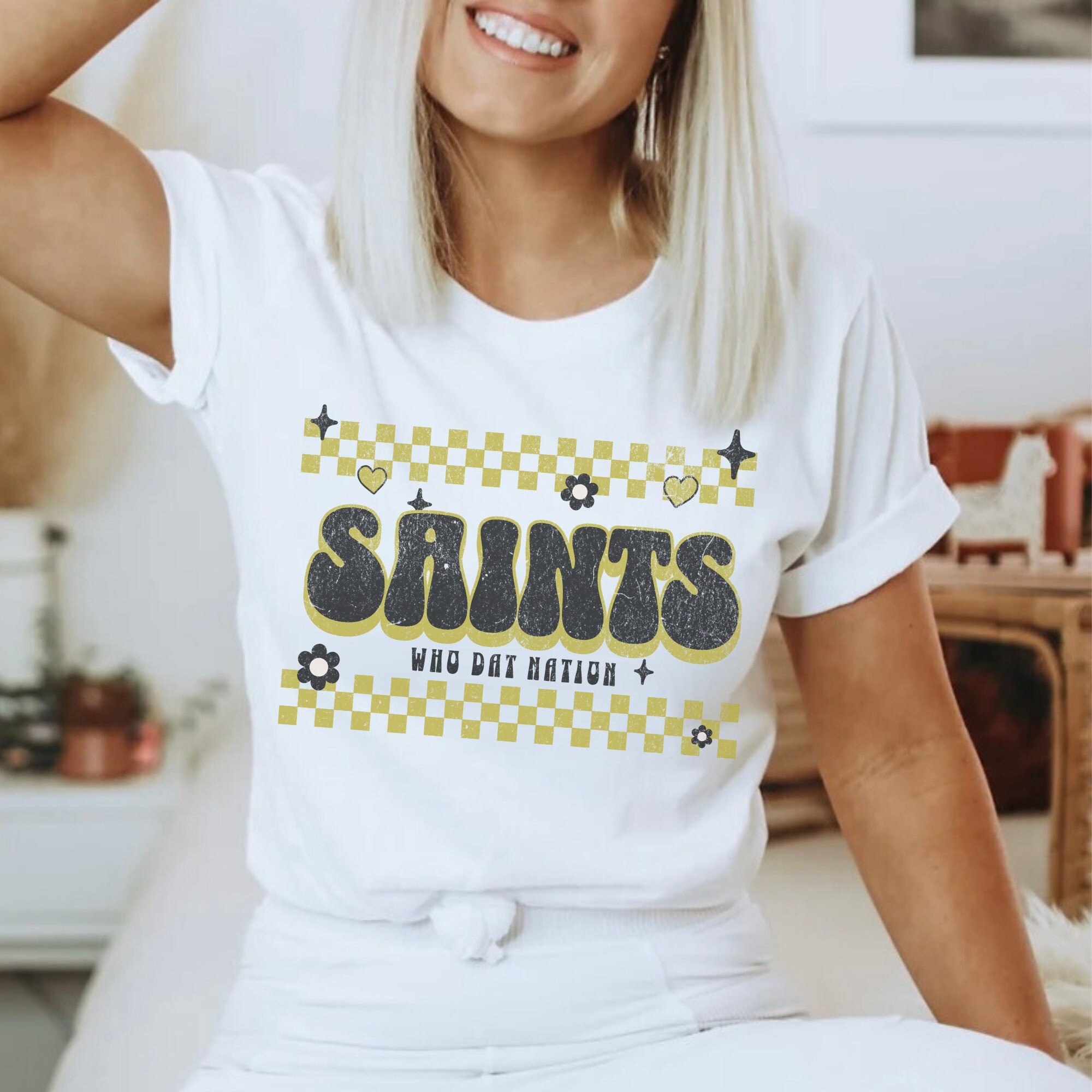 Cute saints shirts on sale