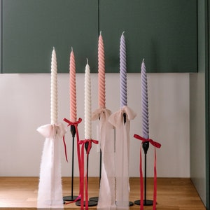 Bulk Festive Taper Candles, Table decor,  Spiral candle, Wedding decor, Twisted Taper,  11,5  inch