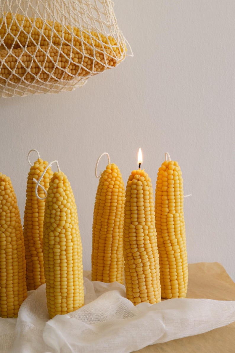 Fall corncob candle decor, Halloween,Thanksgiving, table decor