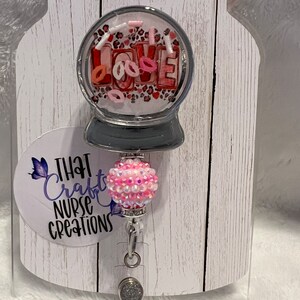 Valentine Badge Reel/holiday badge reel/glitter badge reel/gifts for nurses/valentines day/custom badge reel/cute badge reel/teacher lanyard