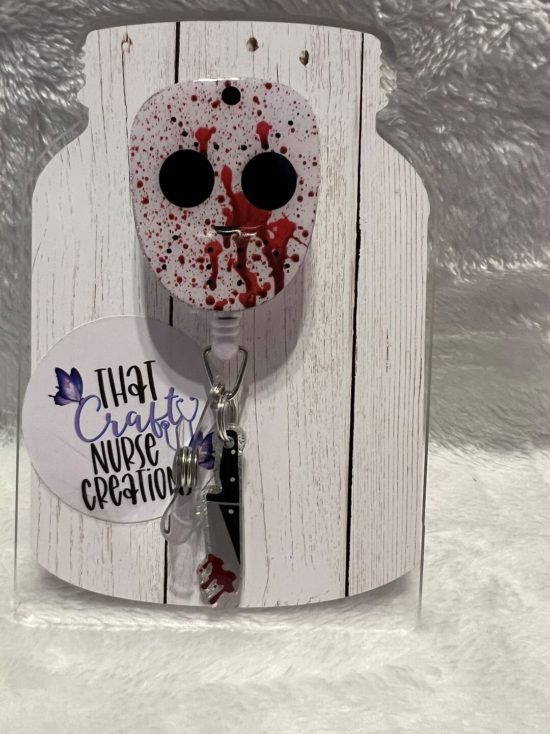 Jason Badge Reel, Jason Voorhees Badge Reel, Hockey Mask Badge Reel ...