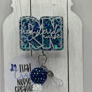 Registered Nurse badge reel/RN badge reel/Glitter Badge Reel/gifts for nurses/custom badge reel/badge holder/graduation gift for nurses