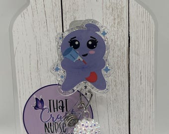 Lab glove doll badge reel/medical badge reels/nurse badge reel/gifts for nurses/interchangeable/nurse gift/phlebotomy badge reel