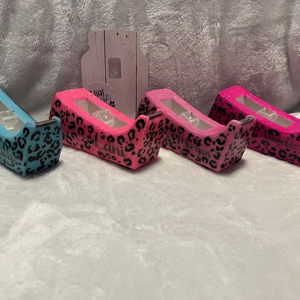 Custom tape dispenser; Resin and glitter tape dispenser; Glitter desk set; Gift for her; Teacher appreciation gift idea; Mother’s Day gift