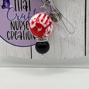 True Crime Junkie Badge Reel, custom, glitter nurse accessories, interchangeable nurse/teacher gifts image 4