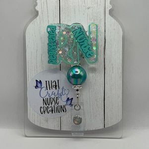 Glitter Badge Reel/RN badge reel/personalized badge reel/nurse badge reel/custom badge reel/retractable badge reel/gift for new grad