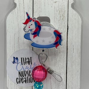 Porte-badge flottant pour piscine, licorne, personnalisé, été, accessoires d'infirmière, cadeaux interchangeables infirmière/enseignante