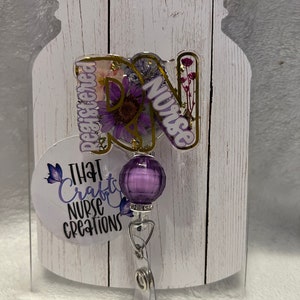 Registered Nurse badge reel/retractable nurse badge reel/Glitter Badge Reel/Nurse appreciation gifts/Graduation gift for new nurses/RN/Nurse