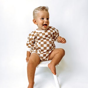 Checkered hotsell baby romper