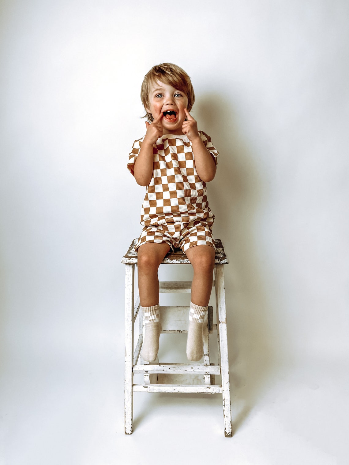 Waffle Checker Set Etsy