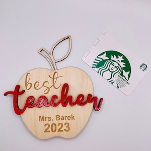 Custom teacher gift card holder, teacher appreciation, gift card holder