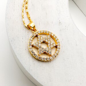 Star of David gold necklace, Hannukkah gift, gold star, Star of David, gold necklace, Holiday gift, custom gift, unique Star of David