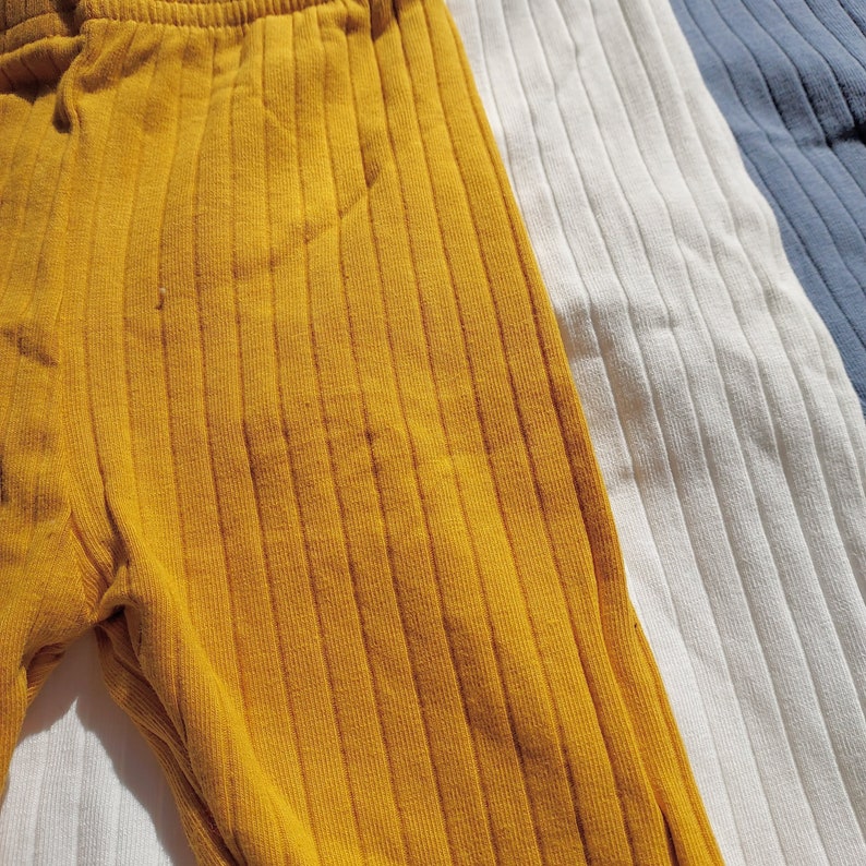 Baby 5pack Ribbed Cotton Leggings, Baby Leggings, Gender Neutral