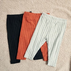Gender Neutral Baby Leggings | 3-Pack Ribbed Leggings | Baby Pants and Bottoms
