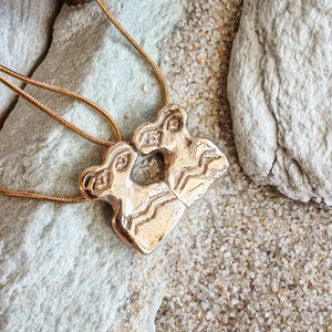 Idoli oculari di Tell Brak come pendenti per innamorati, per amici archeologi, regalo originale per San Valentino, pendenti neolitici