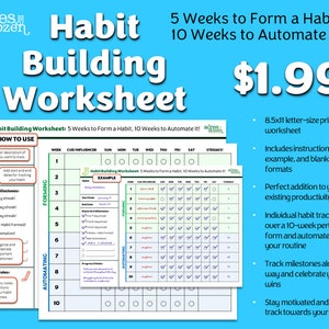 Habit Building and Tracking Worksheet