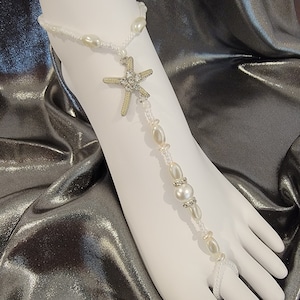 Beach wedding barefoot sandals