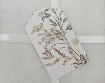 Gift Tag, Floral Gift Tag, Blank Tag, Boutique Tags, Vendor Tags, Craft Show Tags, Cardstock Tags, Handmade Tags, Hang Tags