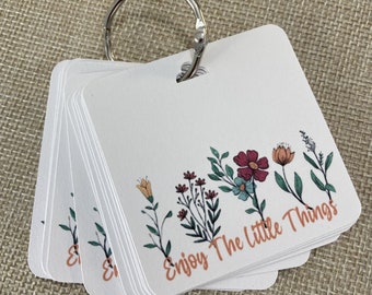 Gift Hang Tag, Gift Tag, Enjoy the Little Things Tag, Thank You Tag, Floral Hang Tag, Small Business Tag, Packaging Tag