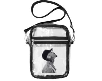 Black and white Purse, Stadium bag, Clear handbag, Concert crossbody bag, Breezy Bowl XX, Breezy tour, Gifts for her, Trendy purse, Custom