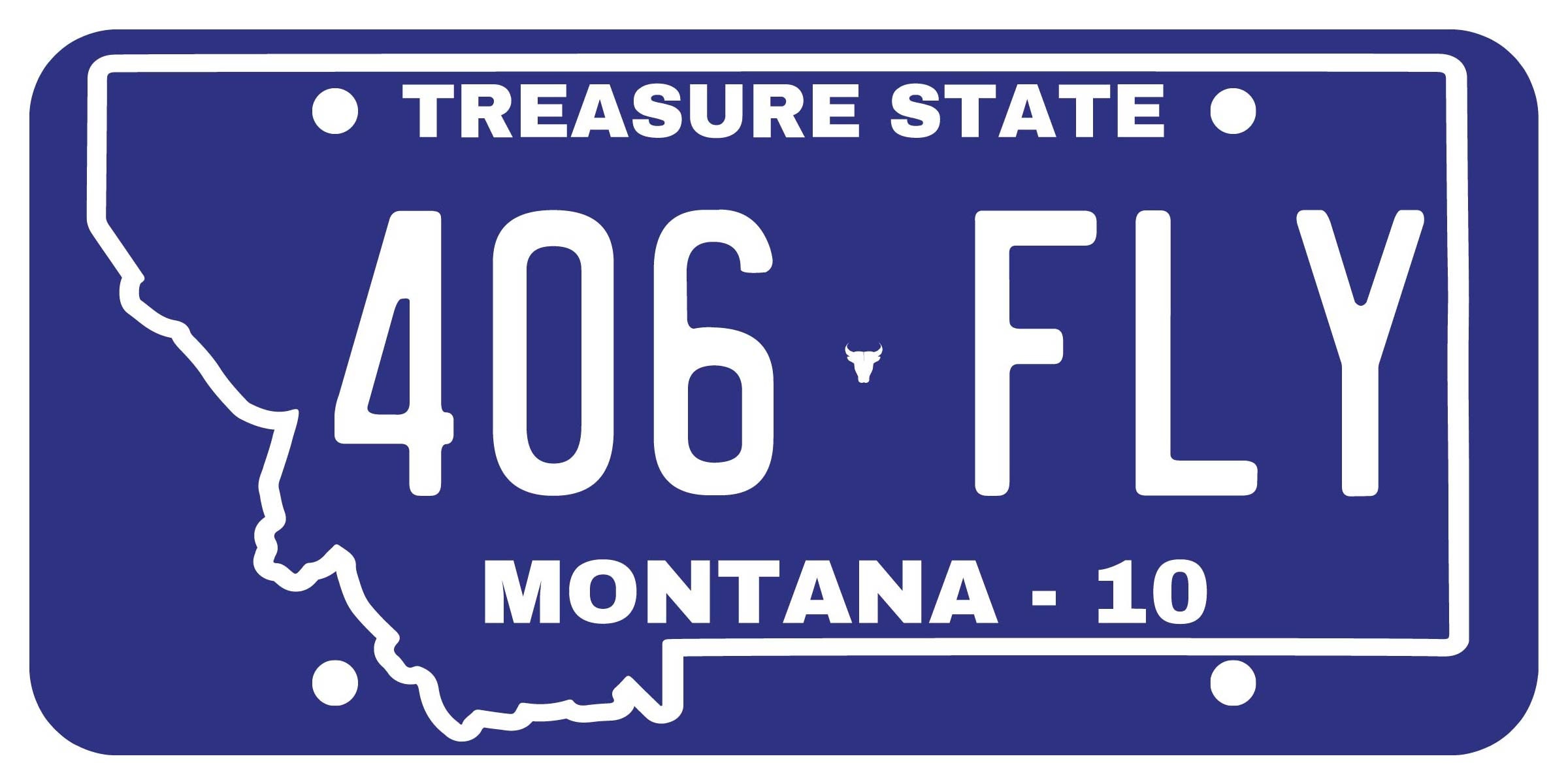 Montana 406 FLY Fishing Sticker, 2 Sizes, Vinyl Waterproof, Bumper ...